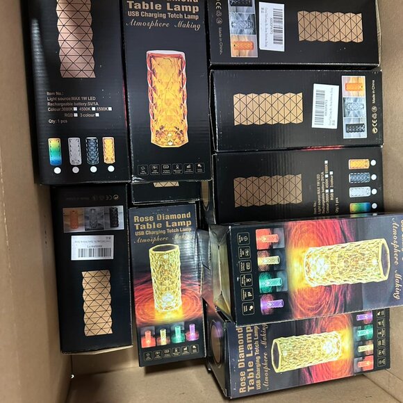 Rose Crystal Table Lamp/USB Rechargeable - Picture 10 of 11